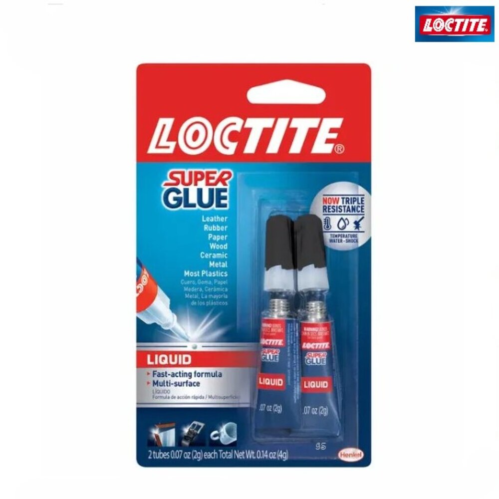 LOCTITE Super Glue Liquid – 2 Pack, Clear, 2g Tubes – NWT